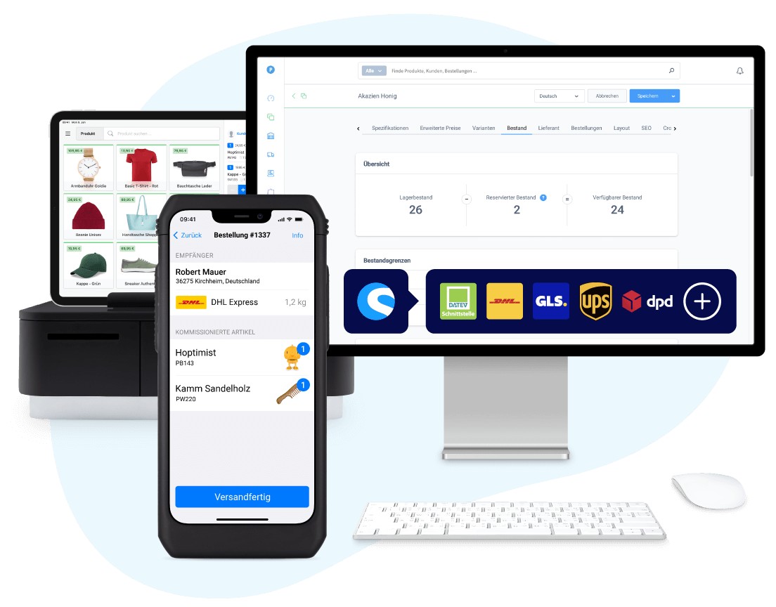 Shopware 6 admin panel screenshot of a custom B2B Shopware store built by SoftSolutions4U