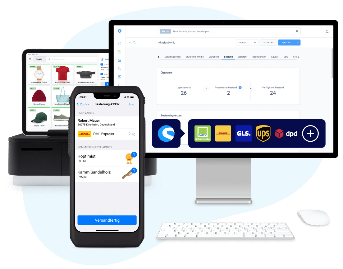 Shopware admin panel screenshot of custom B2B and B2C commerce platform setup